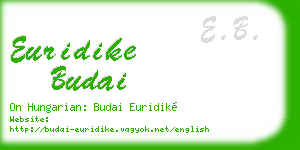 euridike budai business card