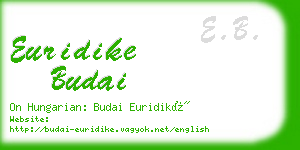 euridike budai business card